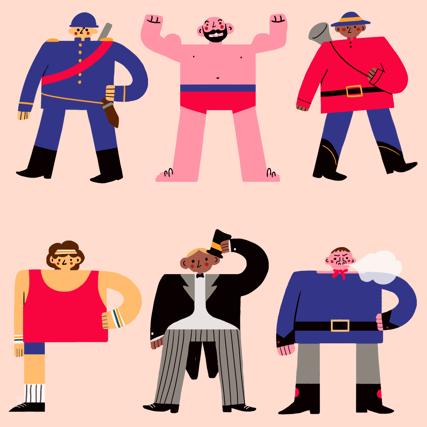 ექვსი კაცის ამბავი ილუსტრაცია