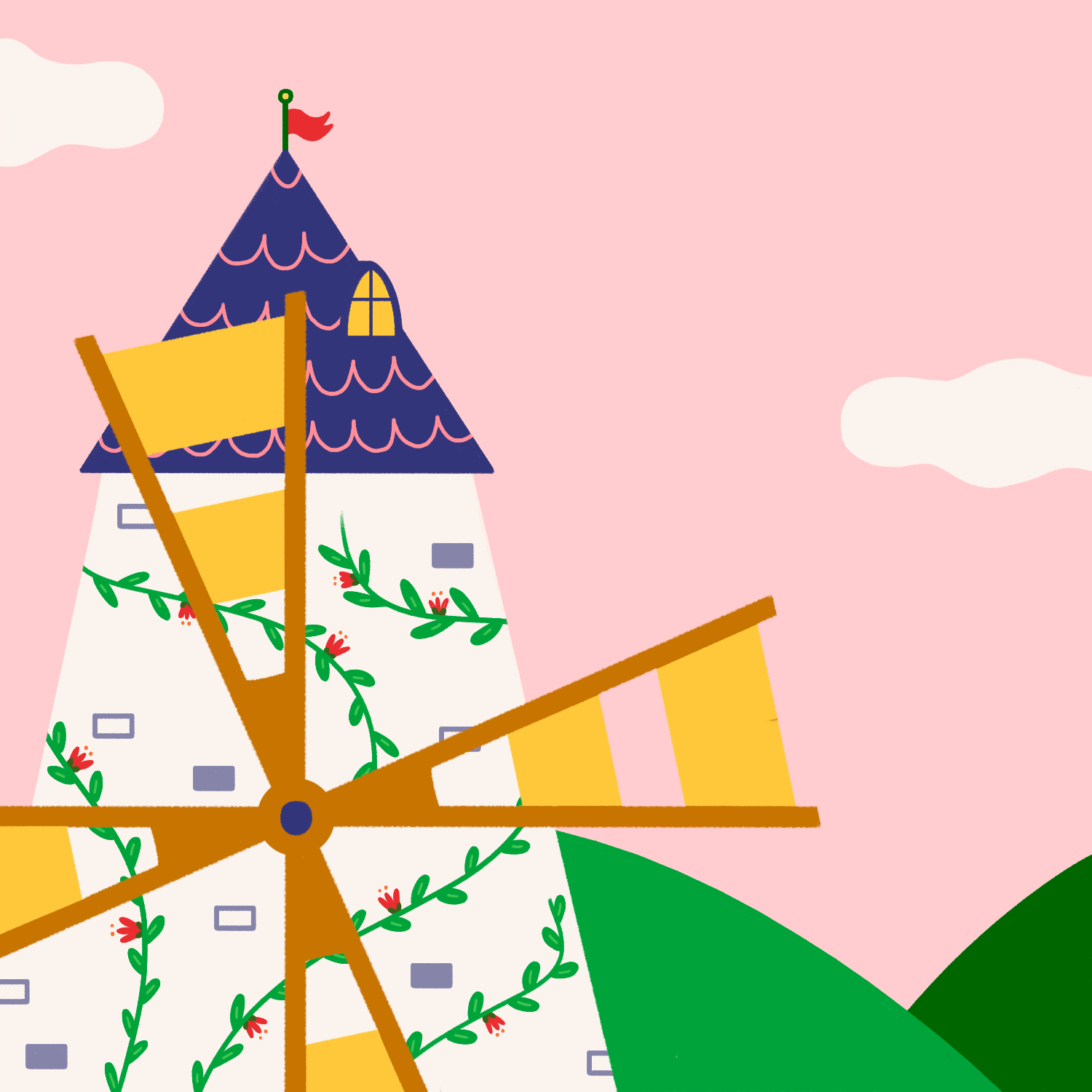 მეწისქვილე, შეგირდი და კატა ილუსტრაცია