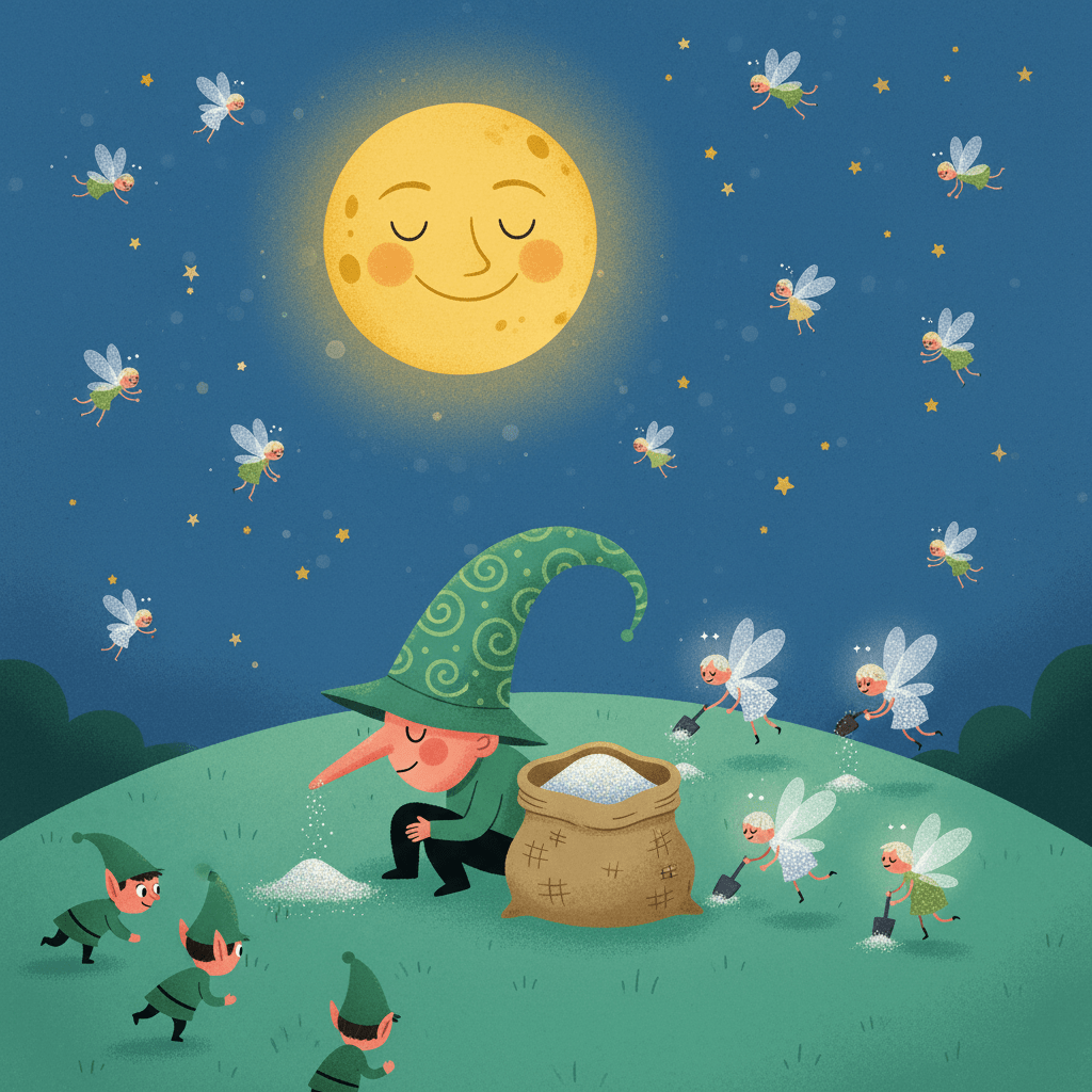 ქვიშის კაცის ქვიშა ილუსტრაცია