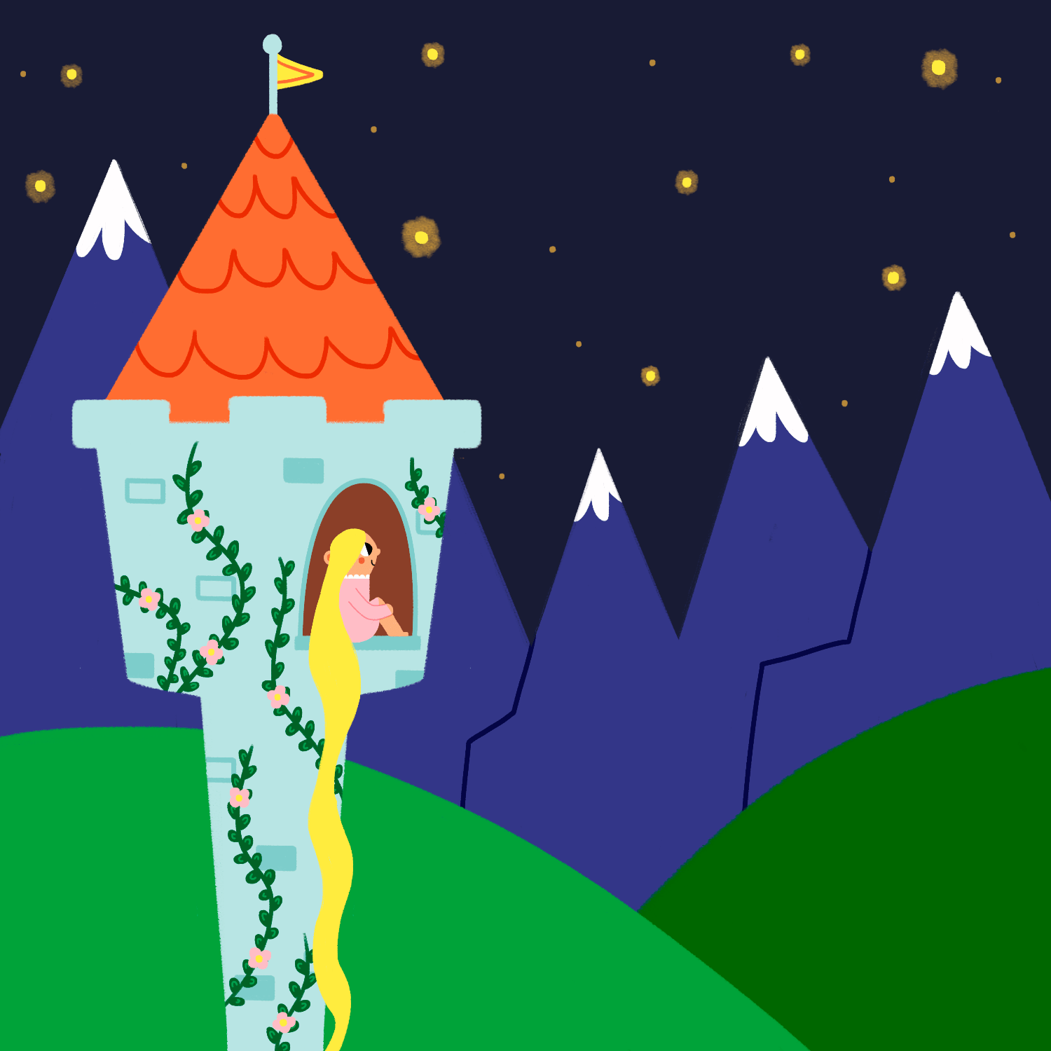 რაპუნცელი ილუსტრაცია